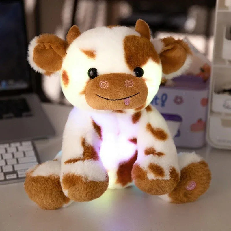 Jouets en peluche vache lumineux et colorés
