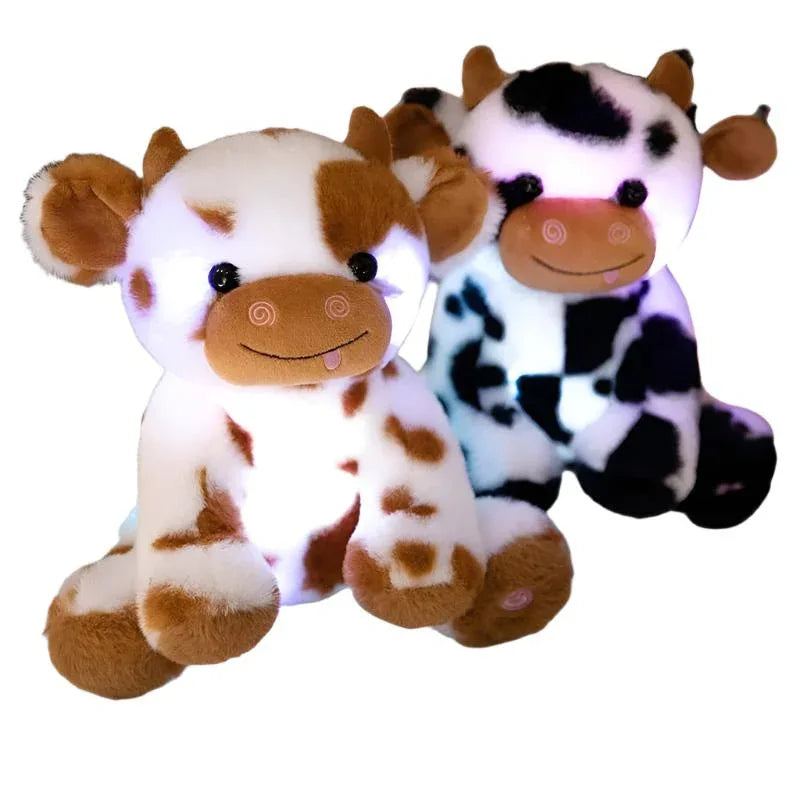 Jouets en peluche vache lumineux et colorés