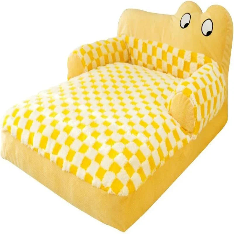 Canapé-lit confortable en peluche pour chats et chiens