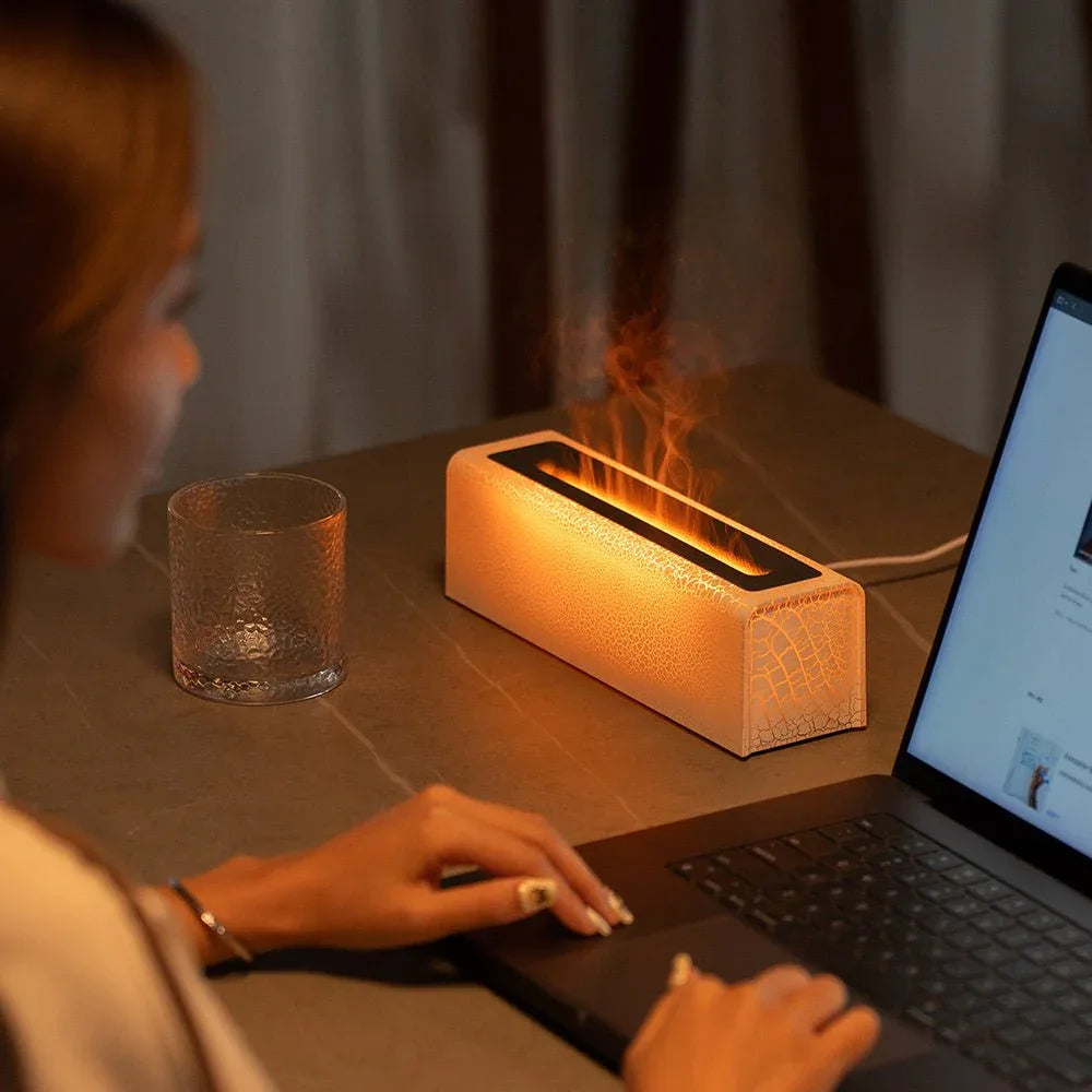 Kreativer, farbenfroher USB-Lavaflammen-Luftbefeuchter