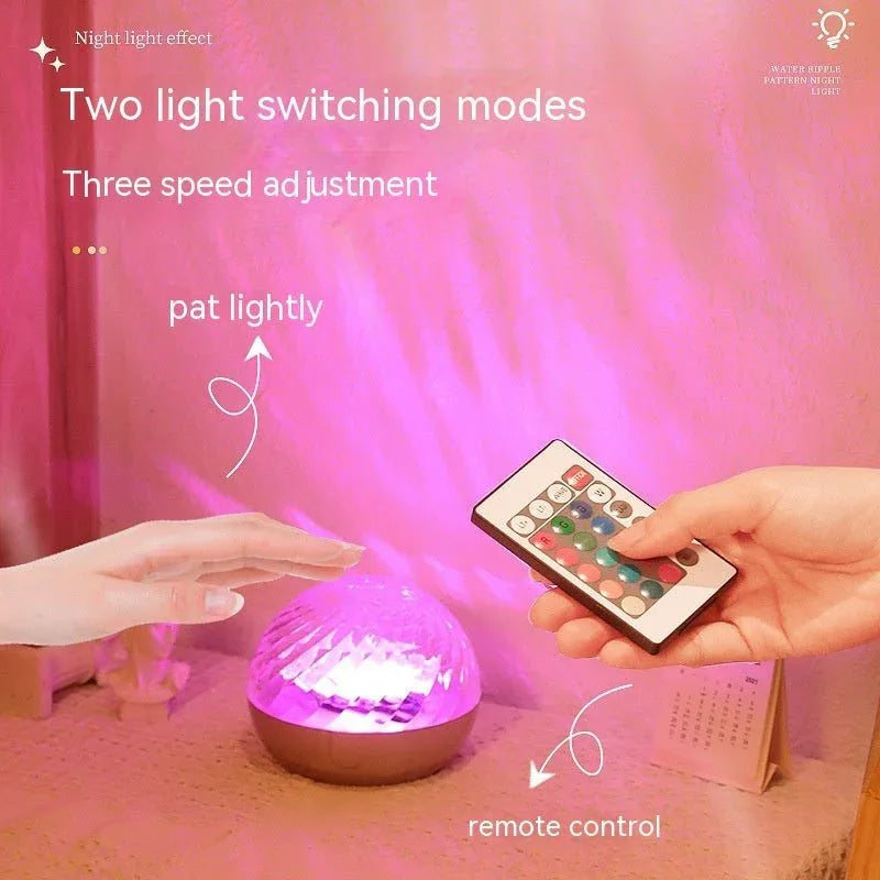 Lampe de Chevet Créative à Ondulations Rotatives pour Petite Veilleuse