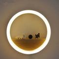 Lampe de chevet murale ronde LED créative