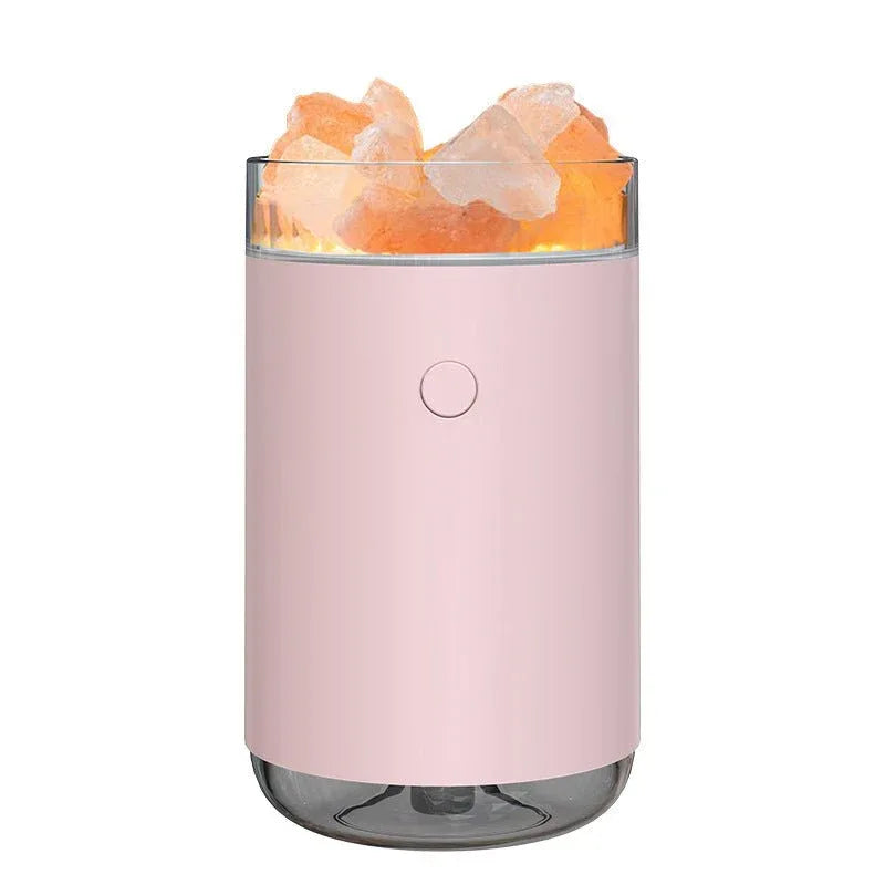 Lampe LED Humidificateur Diffuseur d'Huiles Essentielles Lampe de Sel de Cristal Chambre Maison