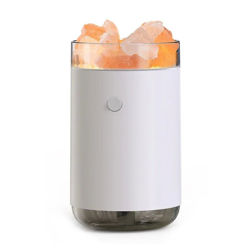 Lampe LED Humidificateur Diffuseur d'Huiles Essentielles Lampe de Sel de Cristal Chambre Maison