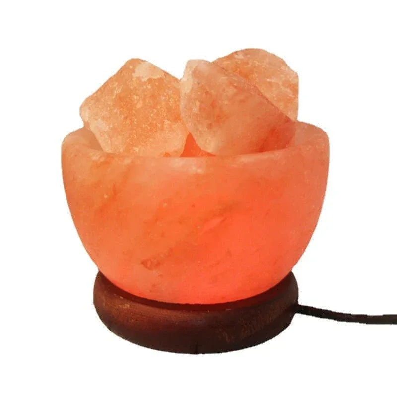 Lampe de sel de cristal LED multicolore à changement de couleur pour décoration