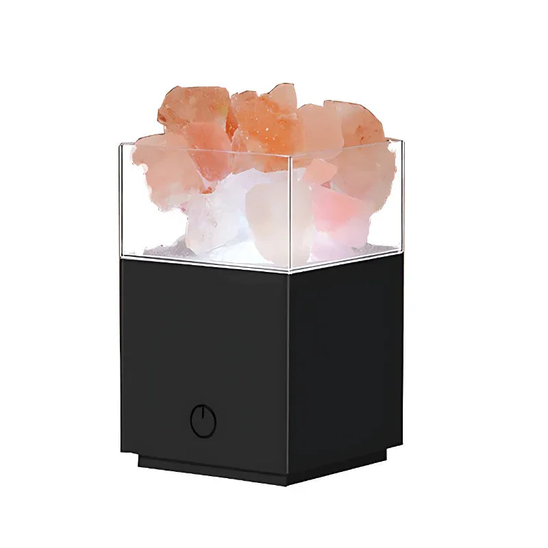 Lampe de sel de cristal avec télécommande et projection multicolore