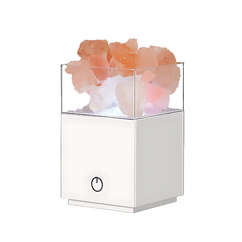 Lampe de sel de cristal avec télécommande et projection multicolore
