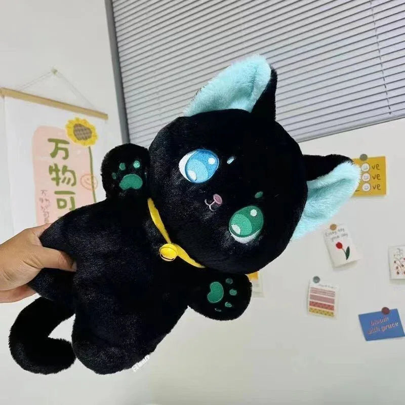Mignon chat noir poupée jouets en peluche