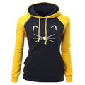 Niedliche Katzenfrau-Kapuzenpullover