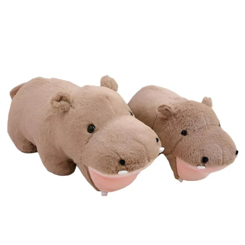 Mignonne peluche hippopotame ronde