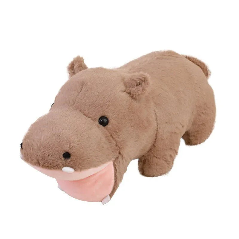 Mignonne peluche hippopotame ronde