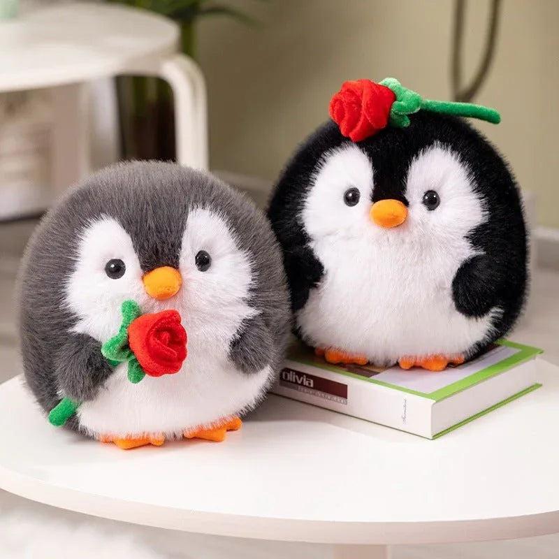 Niedliche Rosen-Pinguin-Puppe Plüschtiere