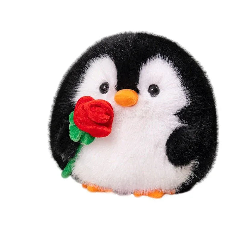 Niedliche Rosen-Pinguin-Puppe Plüschtiere