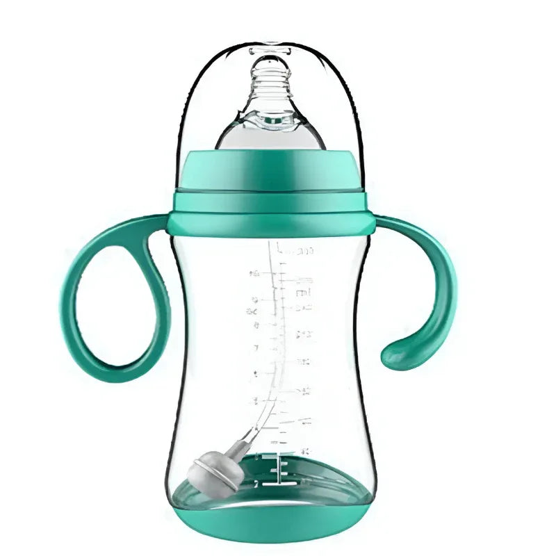 Fournitures d'alimentation pour bébés Gobelet en silicone avec deux poignées et paille
