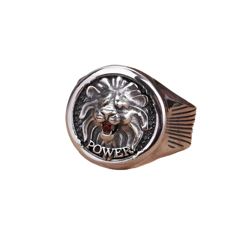 Retro Schmuck Vintage Silber Löwenring