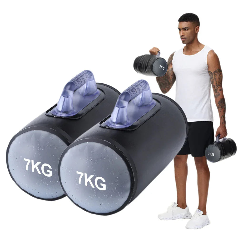 Haltères de Fitness Portables Pliables Remplis d'Eau de 7 kg