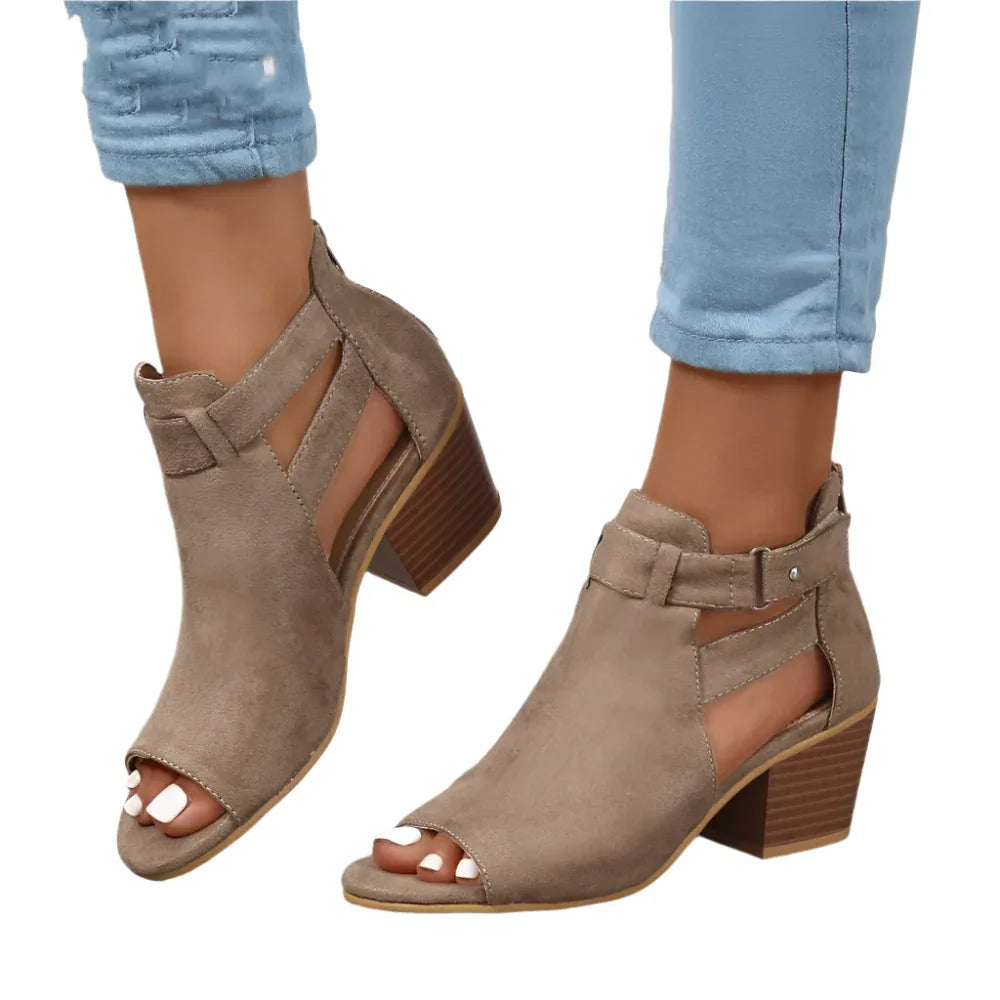 Sandales à talons hauts à boucle pour femme