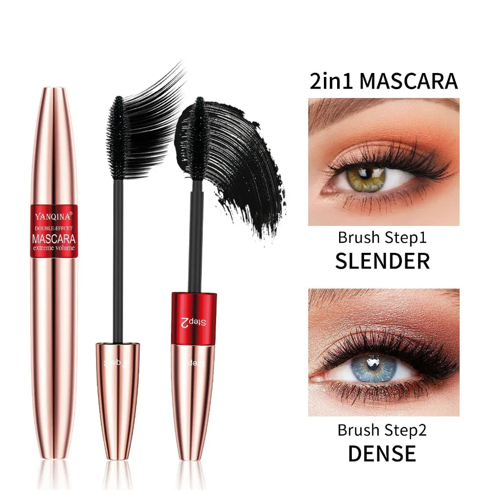 Maquillage Visage Mascara Double-Tête Non Baveux