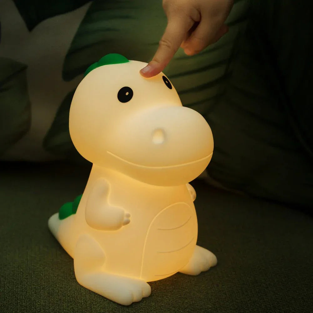 Lampe de chevet en silicone dinosaure