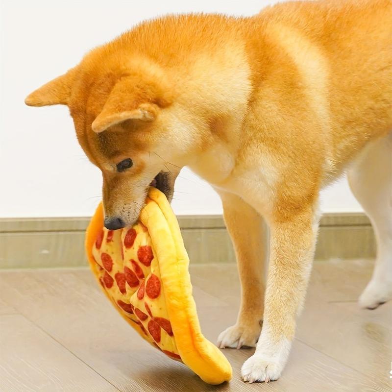 Strapazierfähiges Pizza-Hundespielzeug