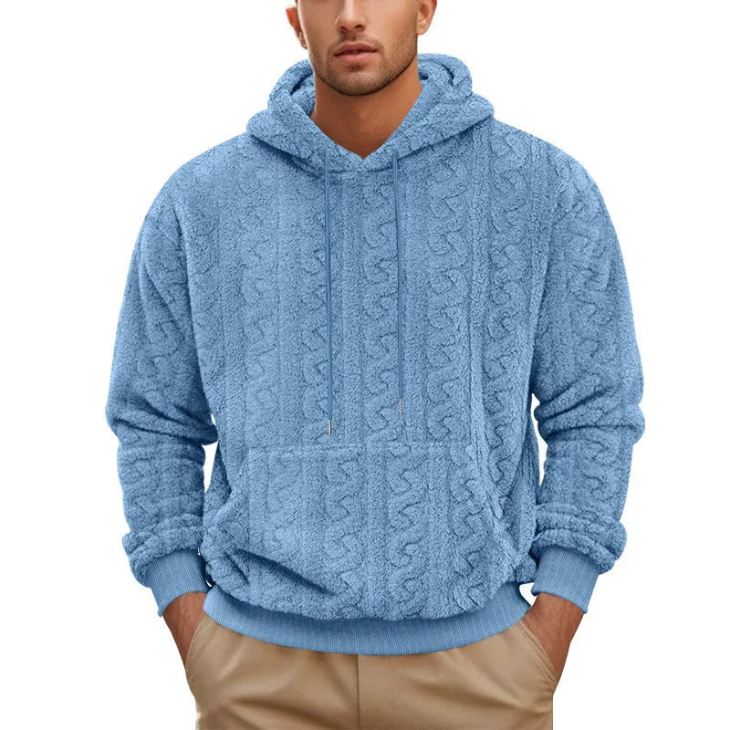 Herren Freizeit Kapuzenpullover Jacquard
