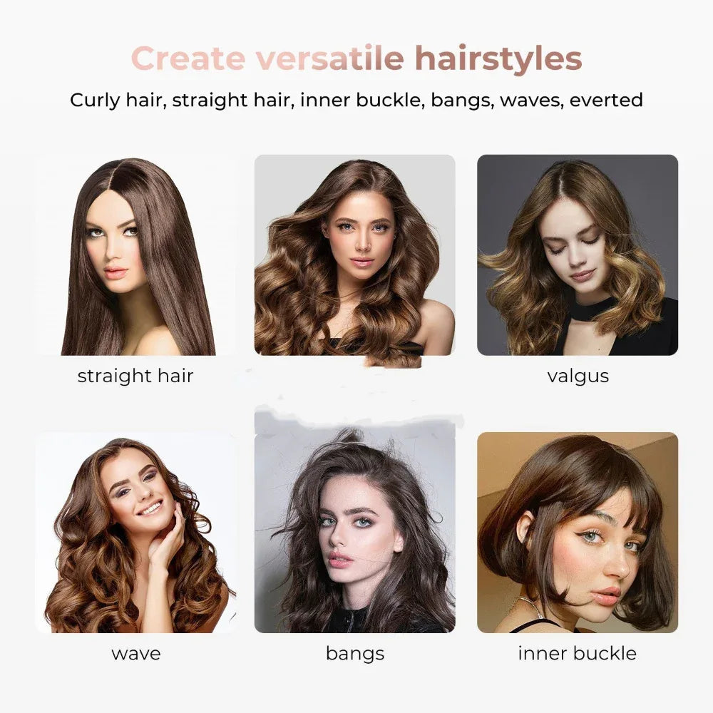 Hochleistungs-Haarglättungs- und Lockenwickler-Heizbürste für Haarstyling