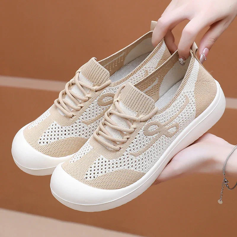 Baskets Rétro Femme Plateforme Confortable Semelle Souple Chaussures de Sport pour Femmes