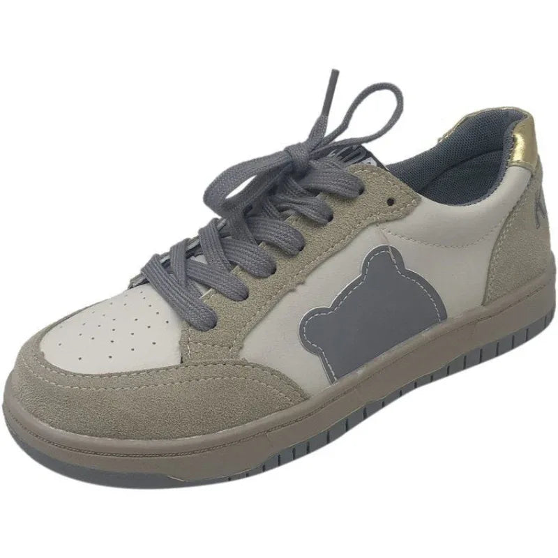 Chaussures de printemps pour femmes Baskets rétro en cuir