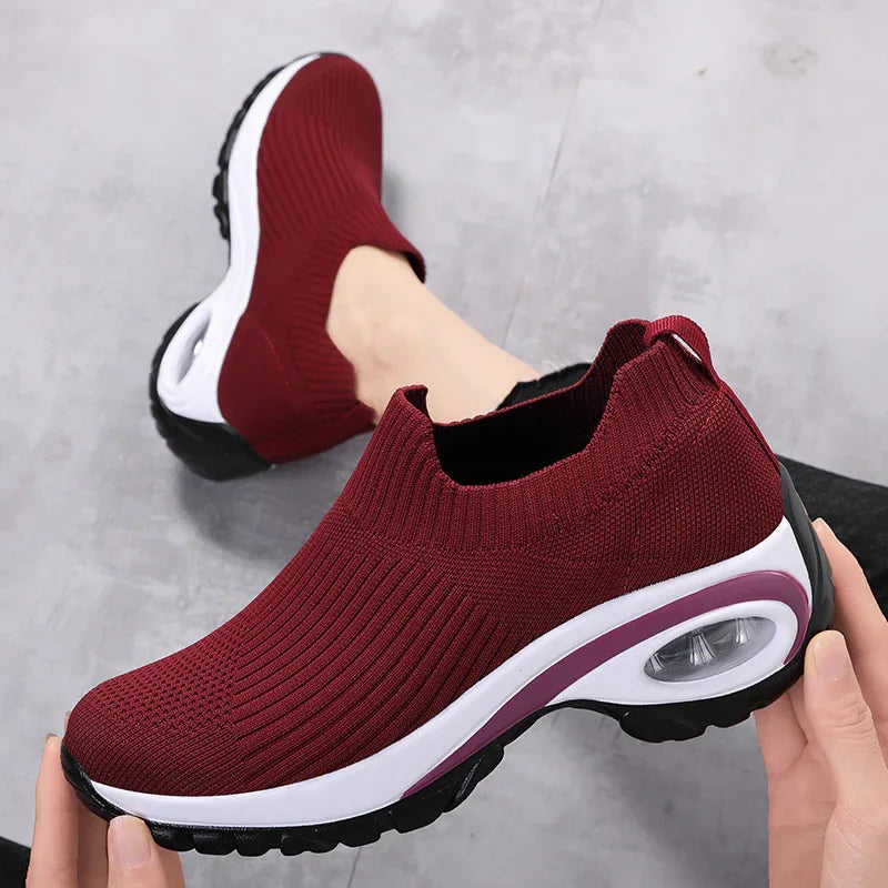 Sneakers Damen Luftkissen Mesh Atmungsaktive Laufschuhe Sportschuhe