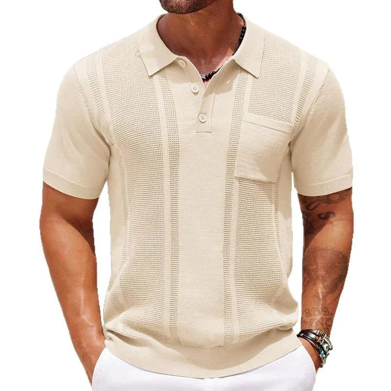 Herren Poloshirt Kurzarm Unifarben Sommer