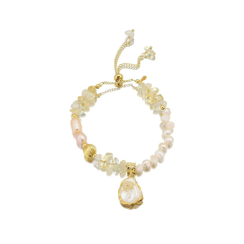 Bracelet perles naturelles mignon pour femme