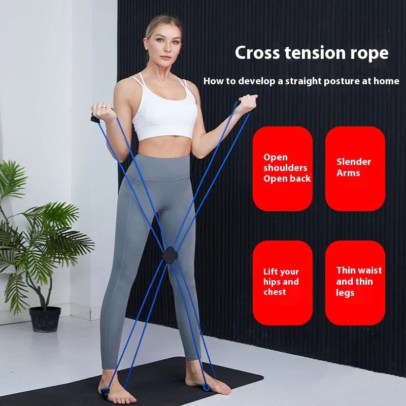 Vielseitiges Acht-Zeichen-Expander-Widerstandsband für Übungen und Fitness