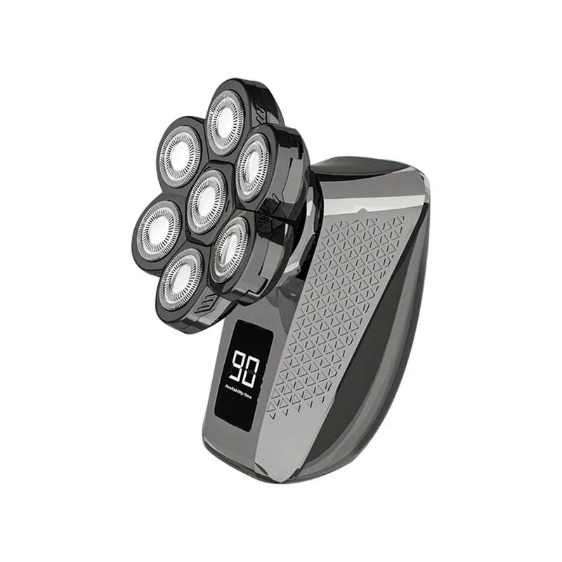 Herren 7D Unabhängig 7 Scherkopf Schwimmende Köpfe Rasierer Wasserdichter Elektrorasierer Multifunktionaler USB-Lade-Trimmer
