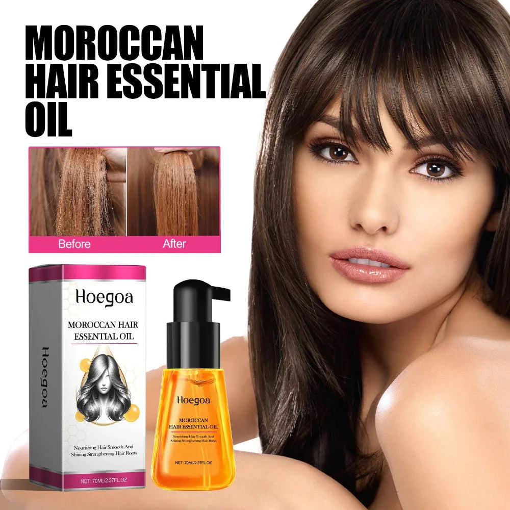 Huile capillaire essentielle marocaine pour hydrater et réparer les cheveux secs et crépus