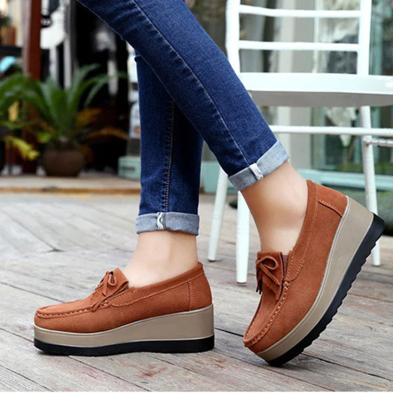 Quasten-Schleifen-Design Mode Plateau-Slipper für Damen