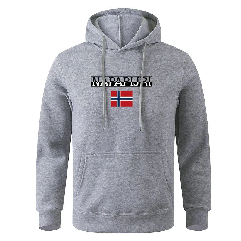 Herren Pullover Bedruckter Strickpullover Lässiger Kapuzenpullover