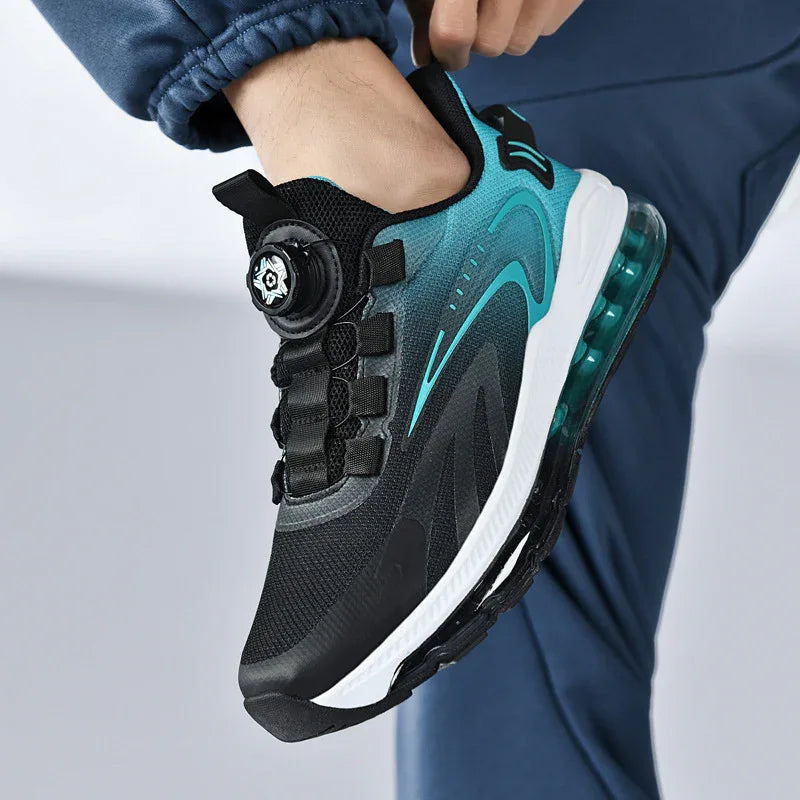 Drehschnalle Vollgewebte Luftkissen-Sneaker Laufschuhe