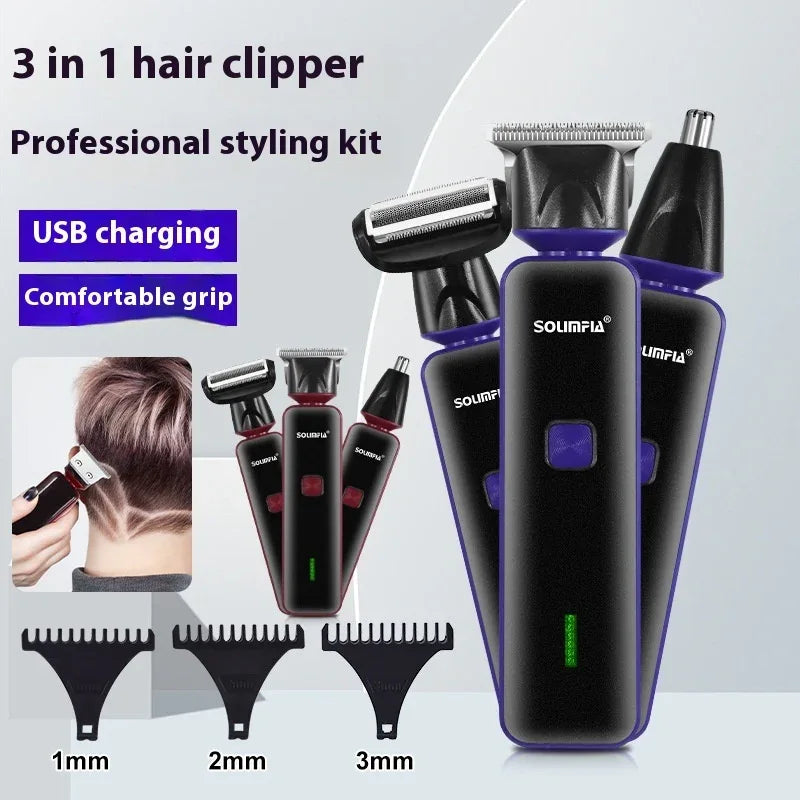 3-in-1 Nasenhaarschneider, multifunktionaler Haartrimmer für Männer