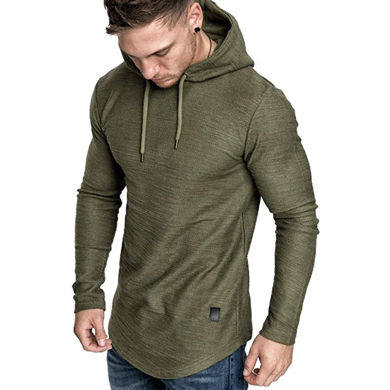 Sweat à capuche pour homme, décontracté, manches longues, coupe ajustée