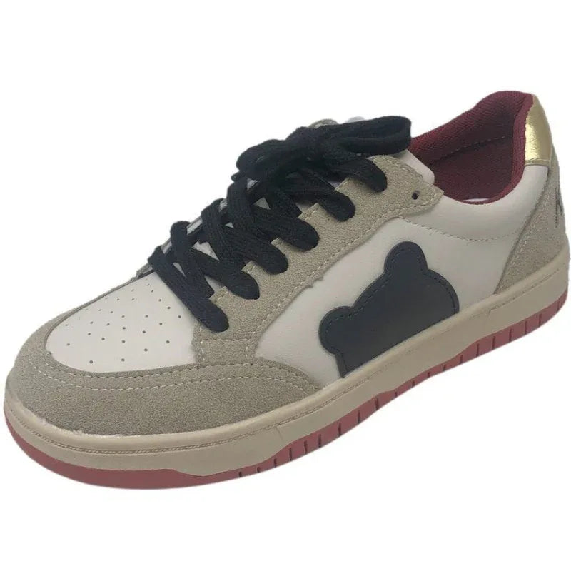 Chaussures de printemps pour femmes Baskets rétro en cuir