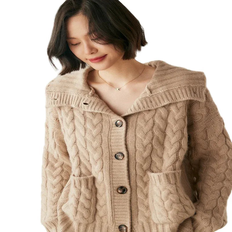 Französischer Rollkragenpullover aus Kaschmir für Damen