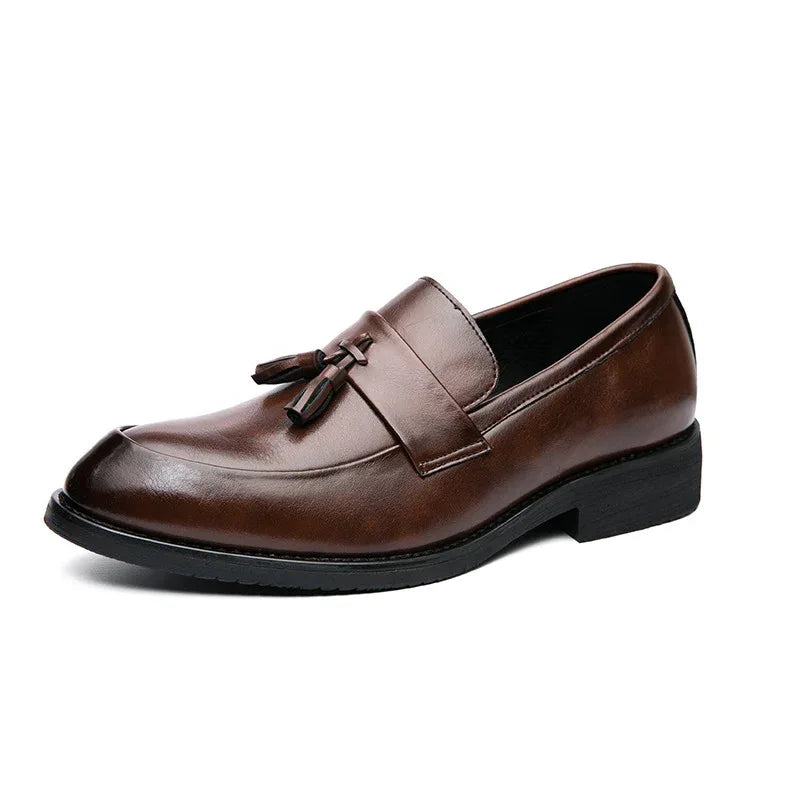 Lässige Herren Loafer Klassische Quasten-Herrenschuhe aus Leder