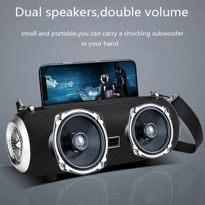 Mini haut-parleur Bluetooth F666 TWS portable petit audio FM support de téléphone portable