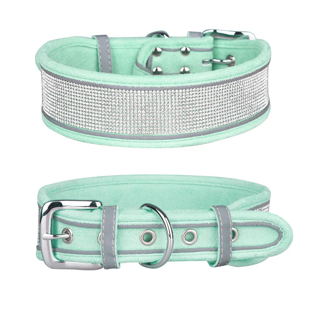 Wildleder Reflektierendes Weiches Und Bequemes Hunde-Haustierhalsband