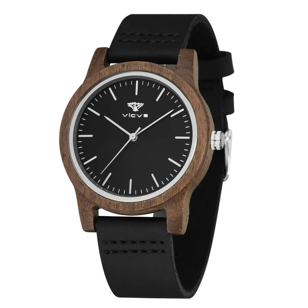 Montre unisexe en bois élégante