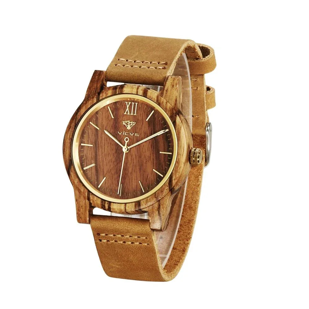 Montre unisexe en bois élégante