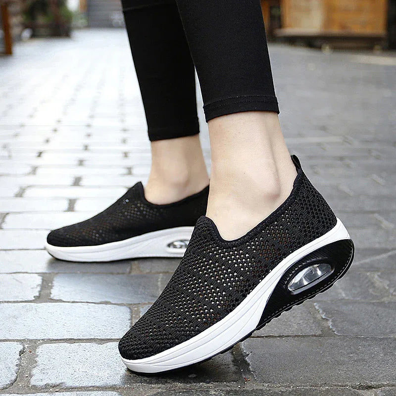 Damenschuhe Fly-Knit Atmungsaktive Outdoor-Sneaker