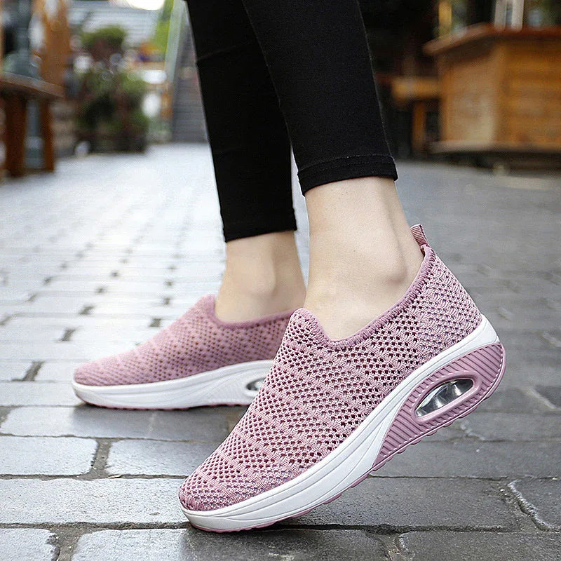 Damenschuhe Fly-Knit Atmungsaktive Outdoor-Sneaker
