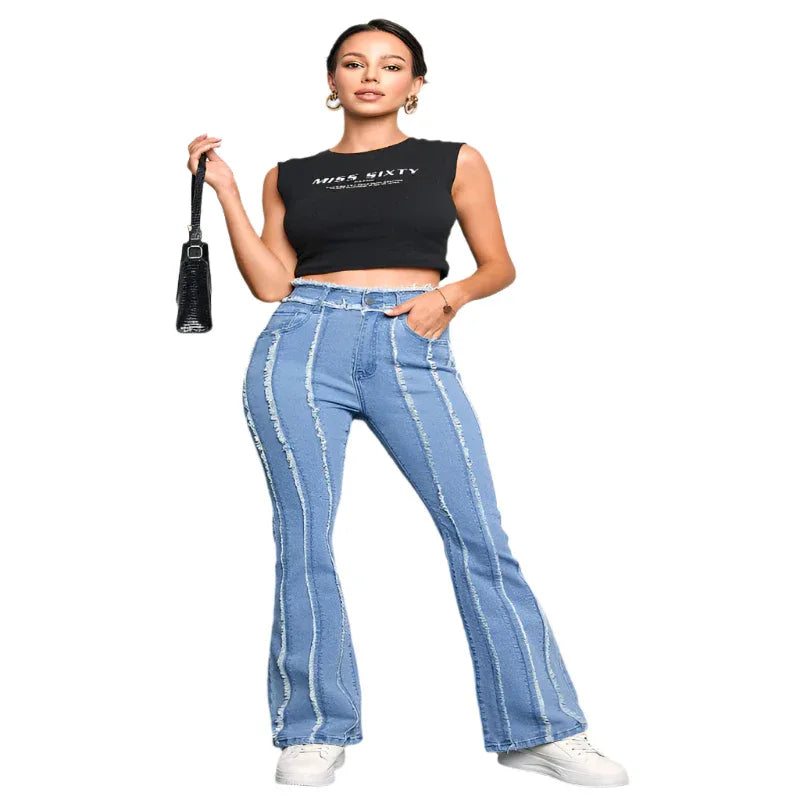 Jeans slim évasés pour femme