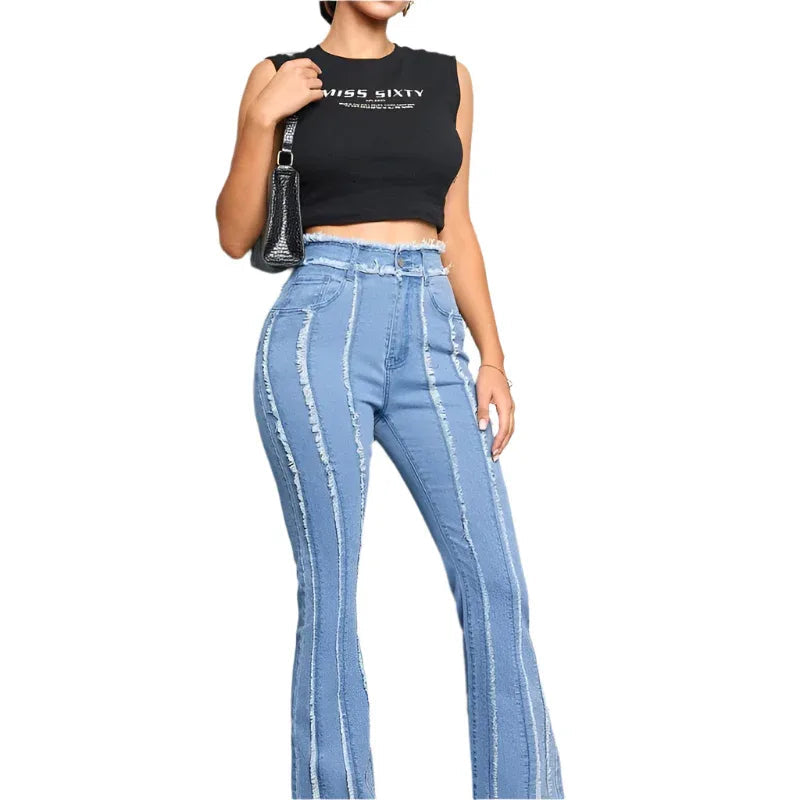 Jeans slim évasés pour femme